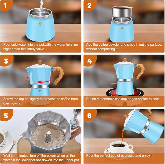 9 Cup Aluminum Espresso Stovetop Moka Pot Express Coffee Maker Percolator Italian Classic Mocha Coffee Machine for Italian and Cuban Cafe Brewing for Home & Camping 450ml 15oz