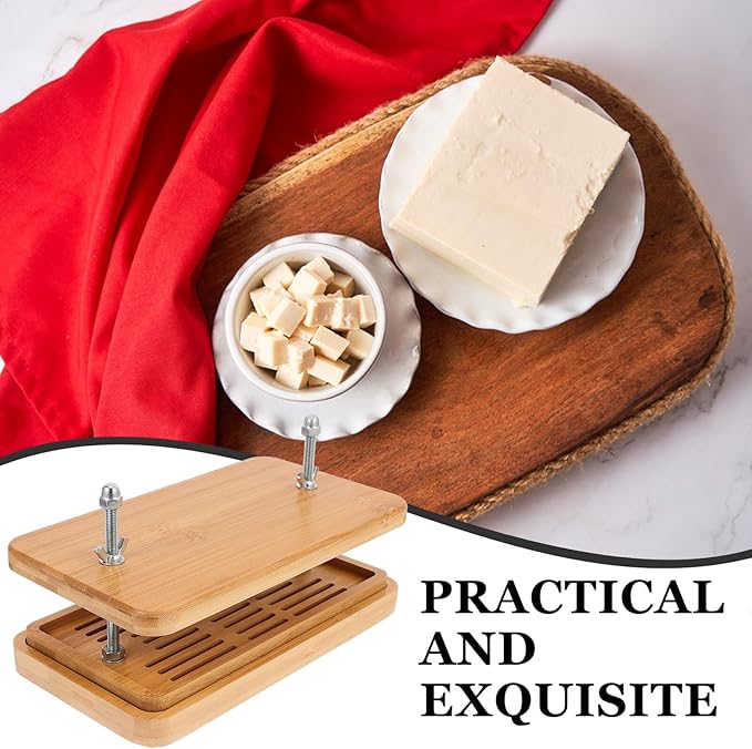 SEWACC Tofu Press Mold with 3-layer Drip Tray Home Tofu Maker Mold 26×15cm for Kitchen Cooking and Soybean Curd Pressing