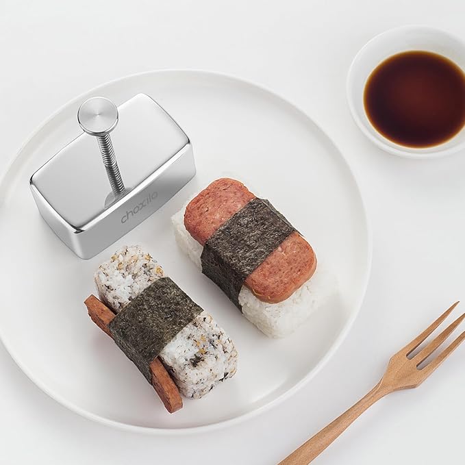 choxila Musubi Mold Stainless Steel, Non Stick Spam Musubi Mold Musubi Maker Press Kit Onigiri Mold for Kids Bento Picnic Sushi DIY