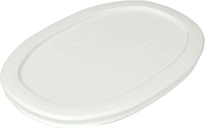 Corningware F-15-PC Oval French White 15-ounce Plastic Lid - 2 Pack