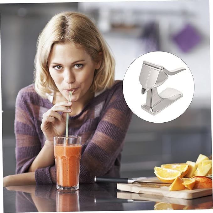 Manual Hand Press Fruit Juicer Aluminum Alloy Citrus Extractor Tool for Oranges Lemons Pomegranates Household Fresh Juice Squeezer Practical and Easy to Use