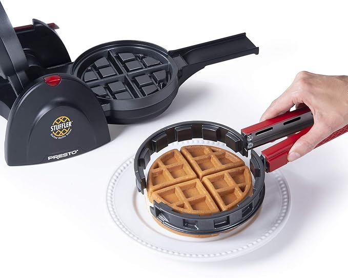 Presto 03512 Stuffler Stuffed Waffle Maker,Belgian,Large,Black,(Pack of 2)