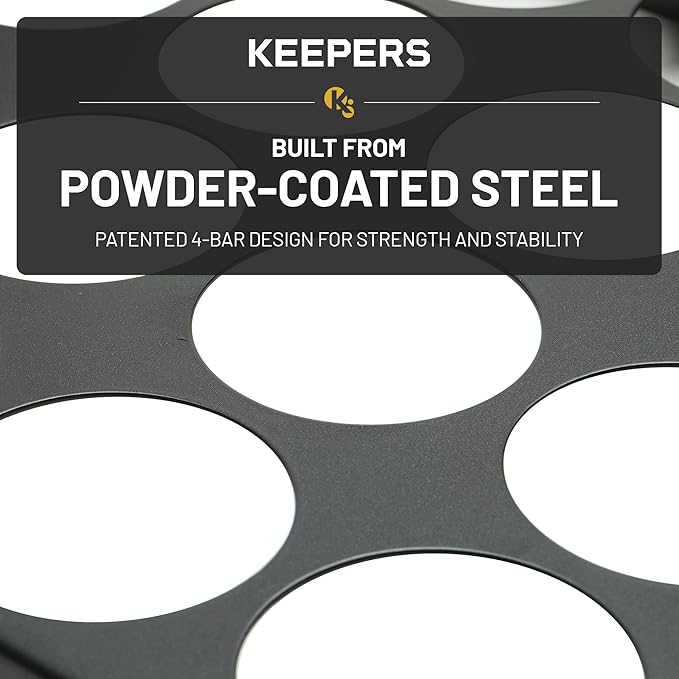 KEEPERS Nespresso® Vertuo® Pod Holder|Under Cabinet Swing Down Coffee Pod Organizer|Keurig® Coffee Pod Holder|K Cup Holder Storage Organizer|Magnet Steel RV Office Small Kitchen 10x9in BLACK
