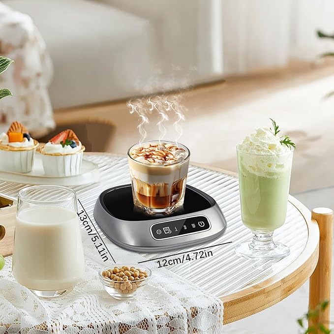 Coffee Mug Warmer, USB Charging Coffee Cup Warmers for Desk, Three Adjustable Electric Drink Cup Heater for Chocolate Tea Hot Cocoa Milk, Kitchen Accessories, No Battery for Home/Office Use