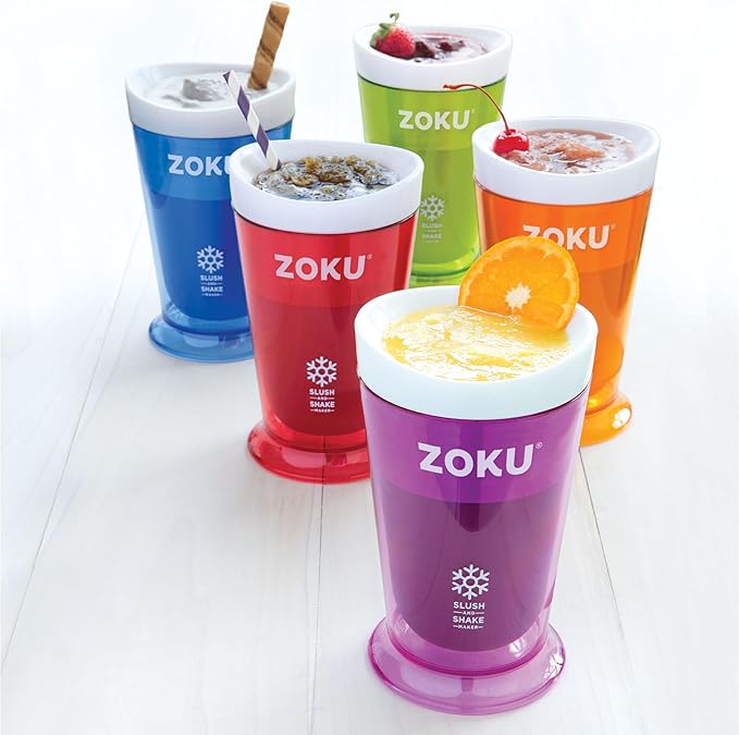 ZOKU Original Slush and Shake Maker, Compact Make and Serve Cup with Freezer Core Creates Single-Serving Smoothies, Slushies and Milkshakes in Minutes, BPA-free, Green