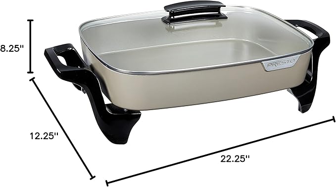 Presto 06856 16-Inch Ceramic Electric Skillet, Grey