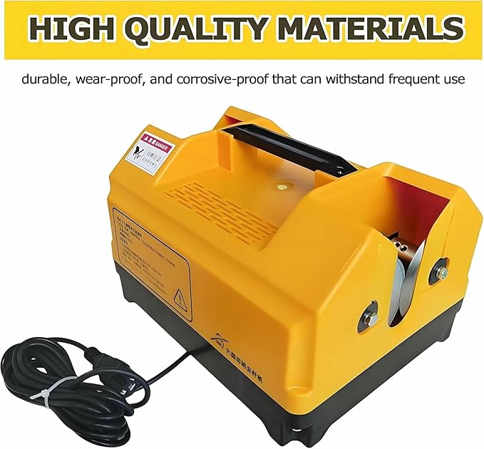 Double Head Garlic Top Tails Remover Machine,Electric Cutter, Cutting Fresh Root Stem for Onion(Yellow)