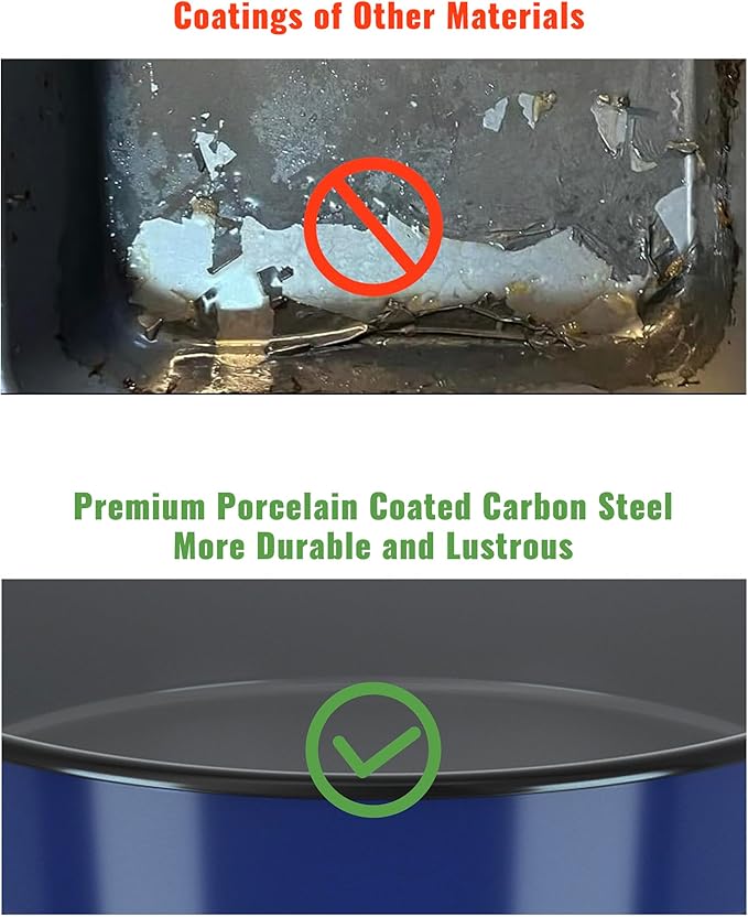 Enamel Roasting Pan Set Round Baking Dish 4-Pack 9/10/12/14 Inch Non Stick High Temperature Resistance Bakeware for Pizza & Salad, Oven Dishwasher Safe Mother Day Gift for Wife & Mom Cake Pan