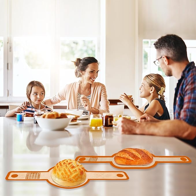 PLAPITATE Silicone Bread Sling for Dutch Oven Liner, Non Stick 2 PCS, Easy Clean Reusable Silicone Baking Mat with Long Handles, Easy to Transfer Sourdough Bread, Orange