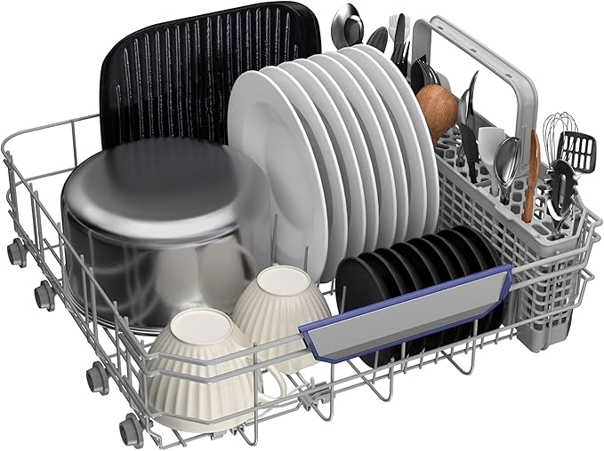Empava 24 Inch Dishwasher Built in, 15 Place Settings, Triple Spray Arms, Dual-Dry System, Stainless Steel Interior, 45 dB Ultra Quiet, Energy Star Certified
