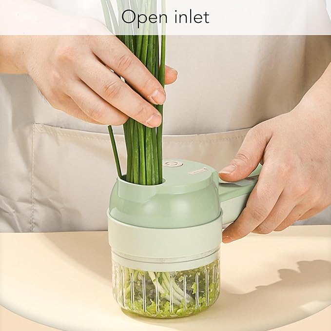 1200mAh Multifunctional Household Vegetable Chopper Handheld Electric Food Chopper with Whisk