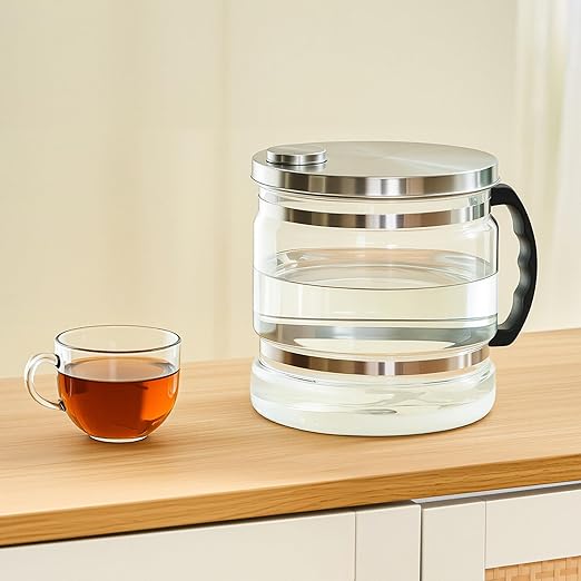 CO-Z 1.6 gal Water Container for Distiller, 6L Distilled Glass Carafe with Nonskid Bottom, Countertop Replacement Distilled Water Pot, Water Glass Jar Water Distiller for Home