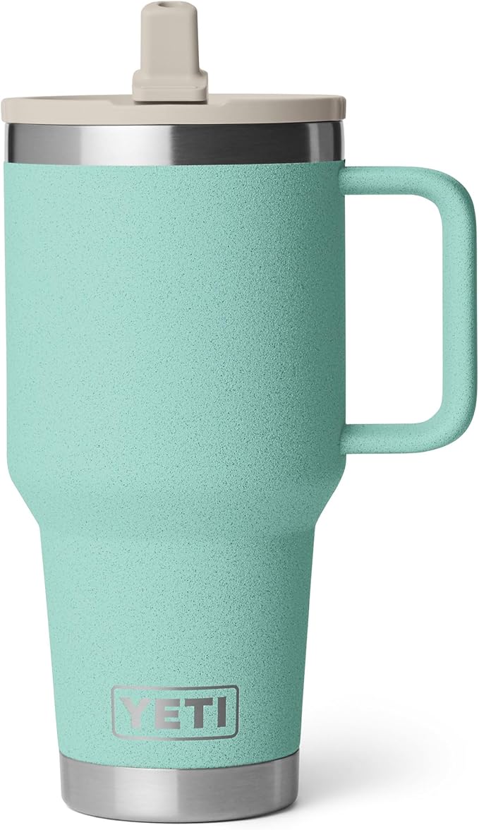 YETI Rambler 30 oz Travel Mug with Flip Straw Lid – Stainless Steel, Vacuum Insulated, Leakproof, Cup Holder Friendly