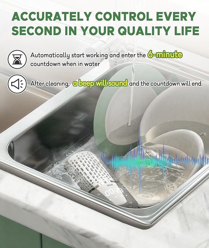 Fruit and Vegetable Washing Machine - Electric Food Purifier with OH-ion Purification Technology and Capsule Shape, Kitchen Ideas for Cleaning Fruit,Veggie,Rice,Tableware