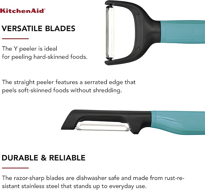 KitchenAid Universal Euro Y Peeler, Set Of 2, Aqua