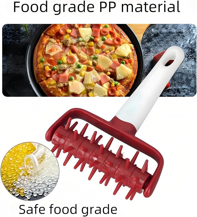 Pizza Dough Docker Docker Dough Bubble killer Time-Saver Pizza Dough Roller Docker Dough Blistering Killer Pizza Docker Roller for Home Kitchen Pizza Making Accessories Pizza Docking Tool
