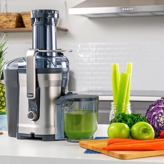 Oster Easy-to-Clean Professional Juicer, Stainless Steel Juice Extractor, Auto-Clean Technology, XL Capacity