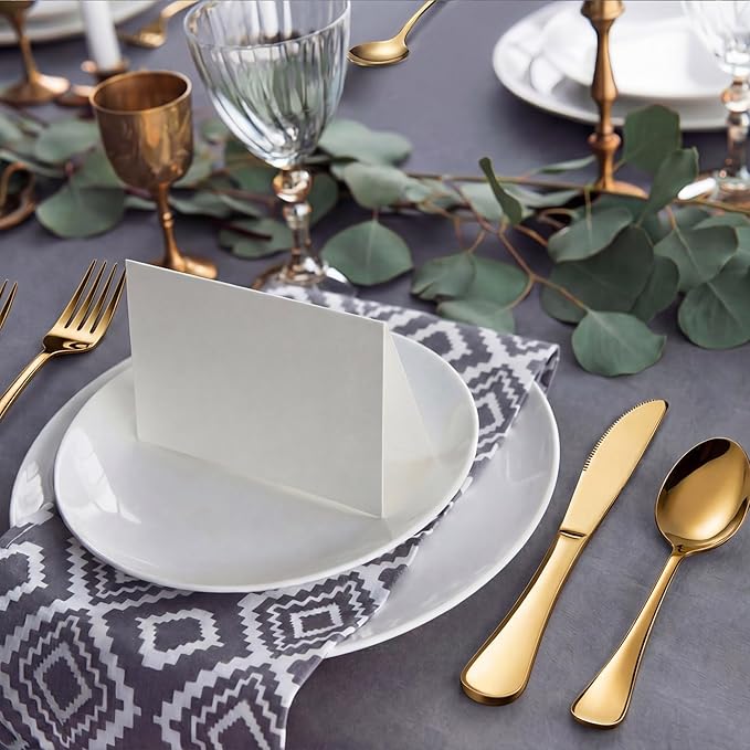 Gold Silverware Set, LIANYU 20 Piece Stainless Steel Flatware Cutlery Set for 4, Gold Mirror Finish, Ideal for Home Wedding Festival Party, Dishwasher Safe