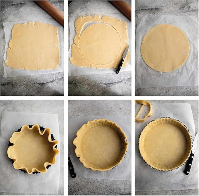 Deep Dish Pie Pan - Quiche Lorraine Pie Pan - 11 inch Tart Pans with Removable Bottoms - 11 inch Tarte Tatin, Apple Pan - Dish Pie Crust - Quiche Baking Dish