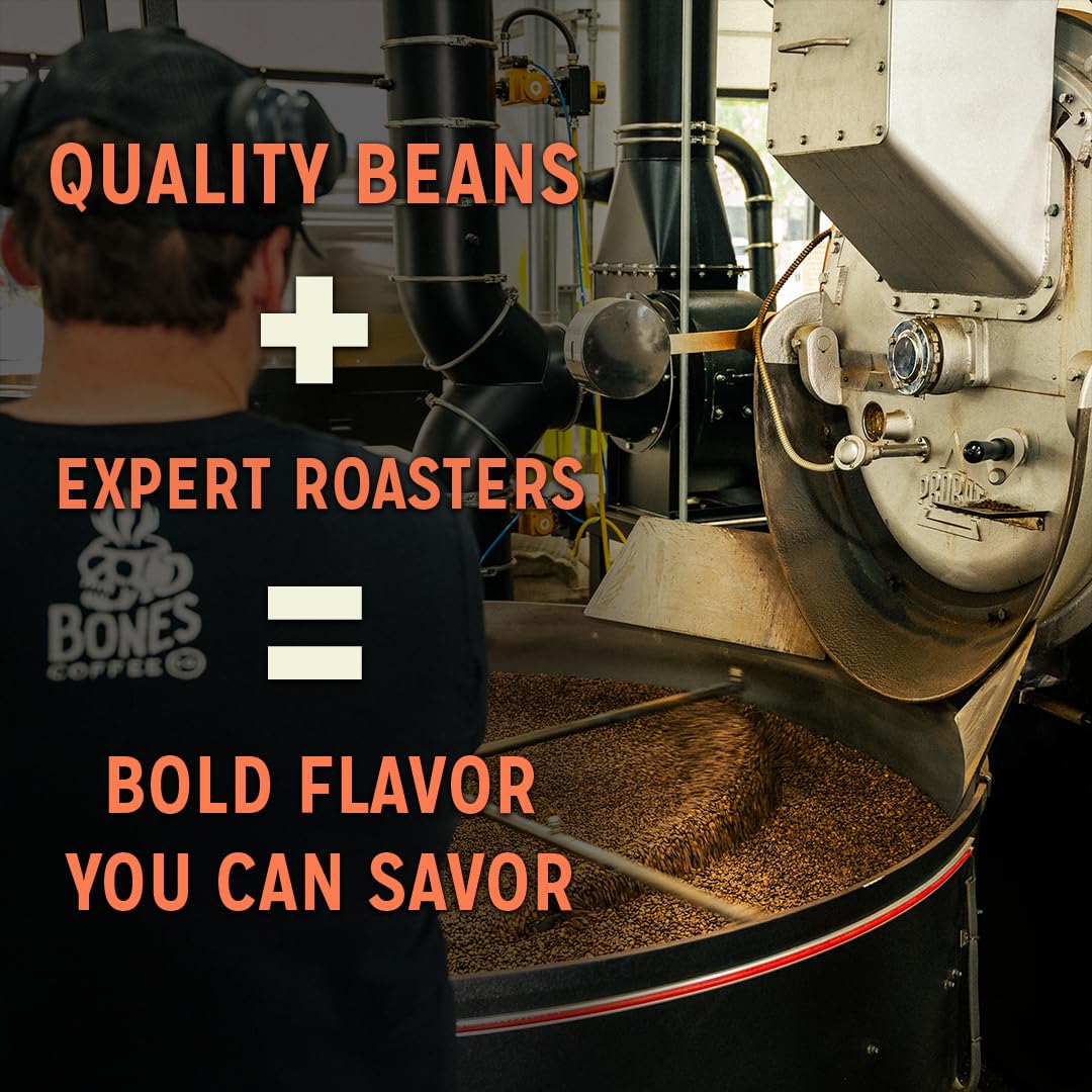 Bones Coffee Company The Nightmare Before Christmas Ruff Weather Flavored Coffee Beans, Whole Bean Coffee Medium Roast Low Acid, Oatmeal Creampie Flavor (12 oz)
