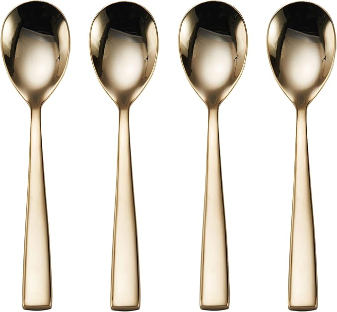 Mikasa Delano Gold Plated 20-Piece Stainless Steel Flatware Set, Service for 4