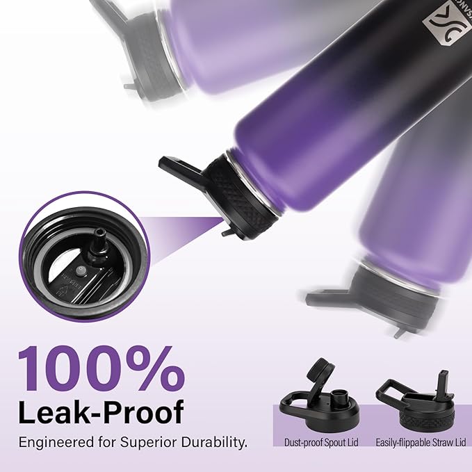 DYSANKY Insulated Water Bottle | Thickened Stainless Steel Vacuum Metal | Portable Sports Water Jug for Gym and Hiking with Straw, Carrier Bag, Handle Strap | BPA-Free 40 oz