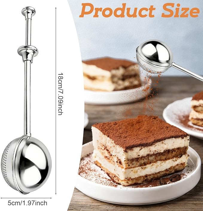 Tea Ball Tea Infuser for Loose Leaf Tea, Stainless Steel Tea Strainers Loose Leaf Tea Steeper with Retractable Long Handle, Fine Mesh Tea Diffusers Filters Reusable Tea Accessories for Tea Lovers
