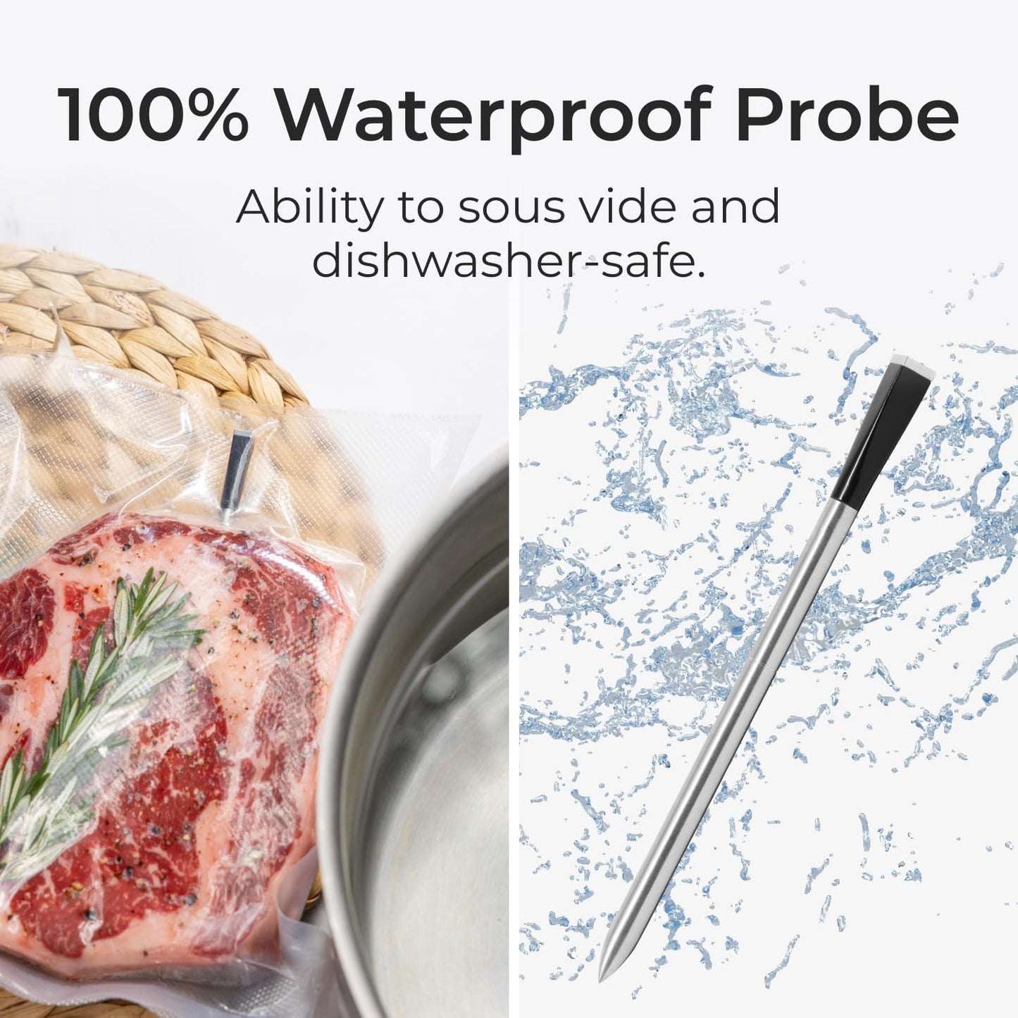MEATER Plus Bundle: Smart Digital Wireless Meat Thermometer with Heat-Resistant BBQ Mitts & Bar Blade Opener | Grilling, Smoking, Roasting, Baking, & BBQ | Limited Edition Brown Sugar Color