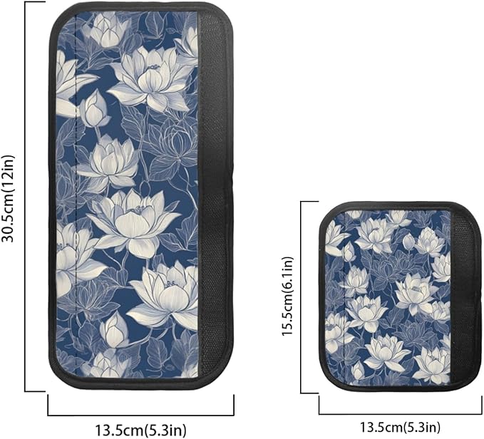 6 PCS Washable Refrigerator Door Handle Covers Anti-Skid Protector for Fridge Oven Dishwasher Keep Off Fingerprints Liquid Oil Stain Food Spot, Lotus Flower