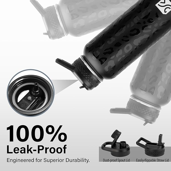 DYSANKY Insulated Water Bottle | Thickened Stainless Steel Vacuum Metal | Portable Sports Water Jug for Gym and Hiking with Straw, Carrier Bag, Handle Strap | BPA-Free 40 oz