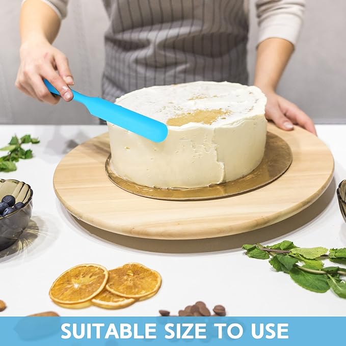 Lasnten 24 Pcs Silicone Spatula Set Heat Resistant Spatula Silicone Flexible Non Stick Jam Scraper with Long Handle Mixing Batter Scraper for Butter Cake Cream Icing Cooking Kitchen Baking