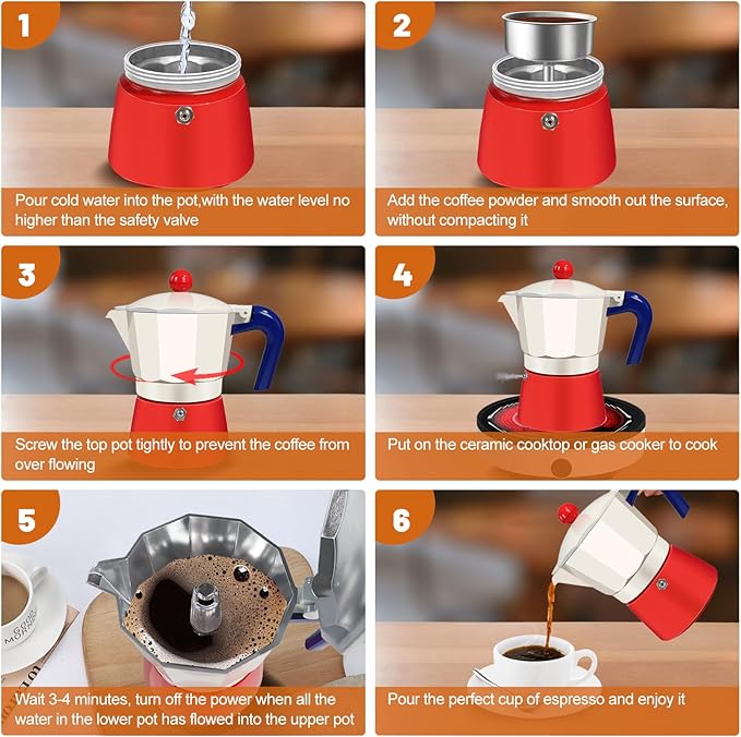 9 Cup Aluminum Espresso Stovetop Moka Pot Express Coffee Maker Percolator Italian Classic Mocha Coffee Machine for Italian and Cuban Cafe Brewing for Home & Camping 450ml 15oz