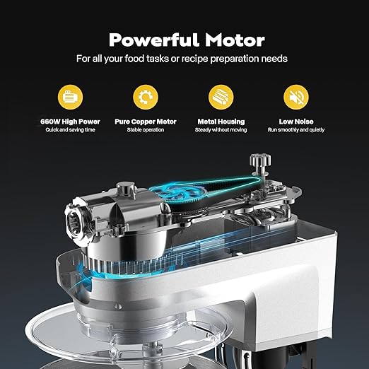 VIVOHOME Commercial Ice Crusher Shaver with Four Blades, and VIVOHOME 6 in 1 Multifunctional Stand Mixer with 8.5 Quart Stainless Steel Bowl