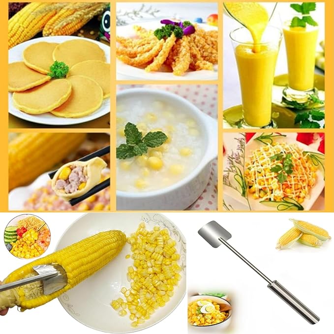 2025 Corn Peeler for Corn on the Cob, Stainless Steel Corn Cob Stripper Tool for Stripping off Corn Kernel From Cob,Restaurant Chefs, Outdoor Dining Enthusiasts。