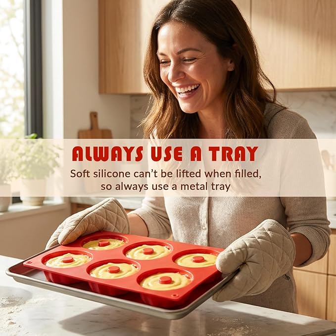 HKMTT Small Silicone Buntz Pan, Mini Fluted Tube Rum Cake Baking Molds, 6 Cavities 2 Pack 3 Shaped BPA Free Oven Safe Food Grade Non Stick Moulds