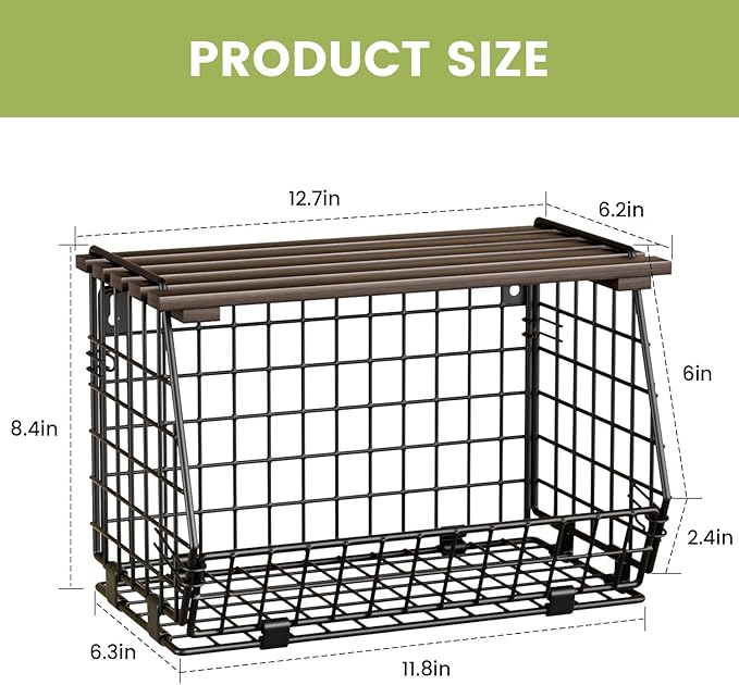Wire Fruit Basket for Kitchen Storage: Hanging and Counter Wall Fruit Basket for Vegetable Produce - Potato and Onion Storage for Pantry 3 Pack