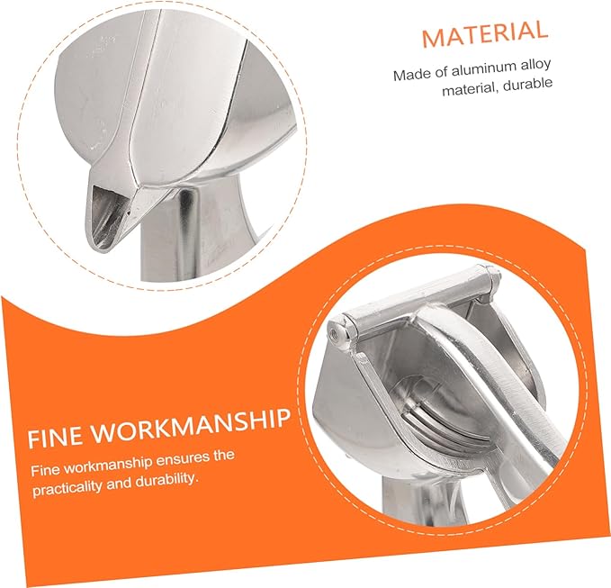 Hand Press Fruit Juicer Tool for Lemon Pomegranate Manual Citrus Extractor with Unique Juices Outlet for Easy Pouring for Home Professional Use