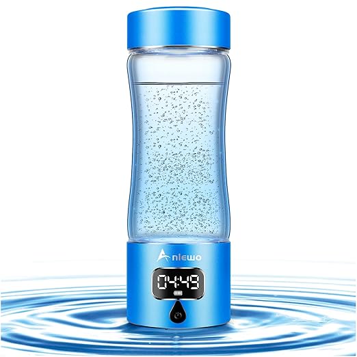 Hydrogen Water Bottle Generator with SPE/PEM Technology, 5000PPB,Portable Rechargeable Hydrogen Water Ionizer Machine for Home,Office, Gym,Travel -Gift for Holidays