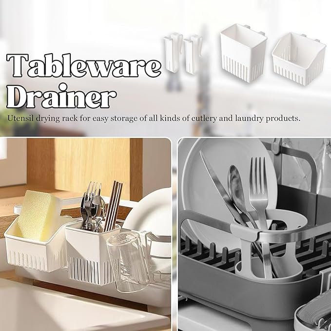3 Pack Silverware Drying Basket, Silverware Drainer, Utensil Drainer, Escurridor De Cubiertos Plastico, Knife and Fork Storage Rack, Cup Rack Drying, Cup Rack for Drying in Kitchen