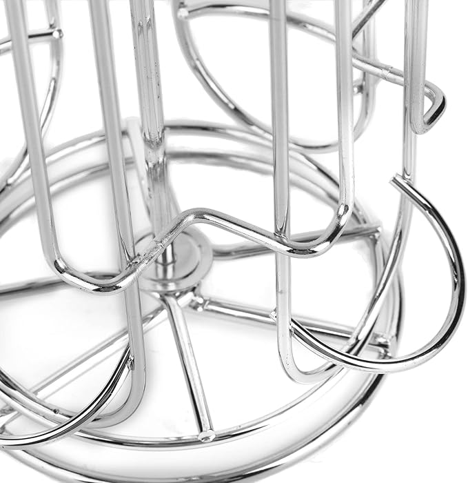 Turntable Coffee Capsule Rack, Sturdy Iron Coffee Pod Holder Stand, Elegant Pods Carousel Storage Rack for 28 Capsules Storage