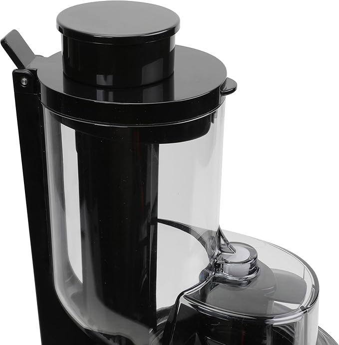 Omega Wide Mouth Juicer Compact Vertical Cold Press Vegetable and Fruit Juice Extractor with 3-Inch Hopper 2-Speed Slow Juicing with Space Saving Design, 120-Watts, Black