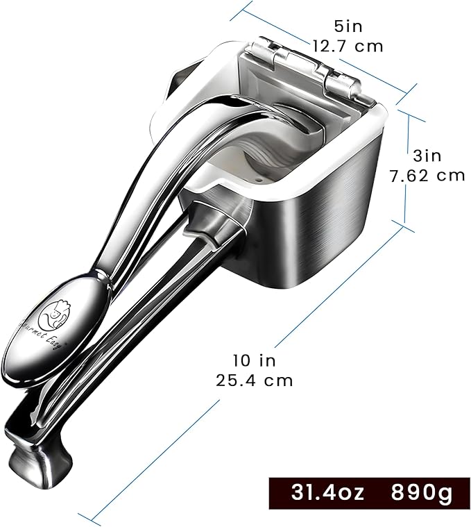 Stainless Steel Lemon Squeezer, Heavy-Duty Orange Juicer, Durable Hand Press Citrus Juicer, Portable Lime Squeezer, Rust-Free, Easy to Clean, Ideal for Kitchen & Bar, 5-Year Warranty