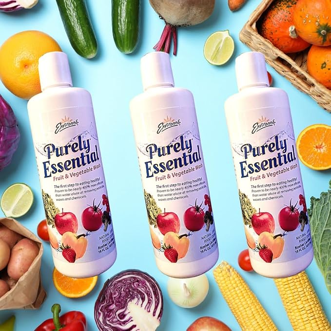 Purely Essential Fruit & Vegetable Wash, Natural Produce Cleaner, 16 Fl Oz