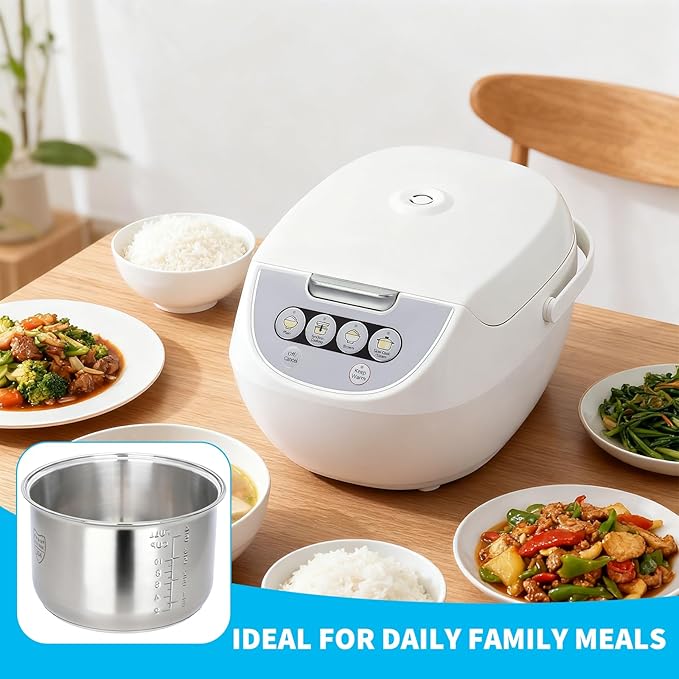 Rice Cooker 10 Cup Inner Pot Compatible with Tiger JBV-A18U Only,Non-Stick 304 Stainless Steel,Rice Cooker Rplacement Pot,Dishwasher Safe