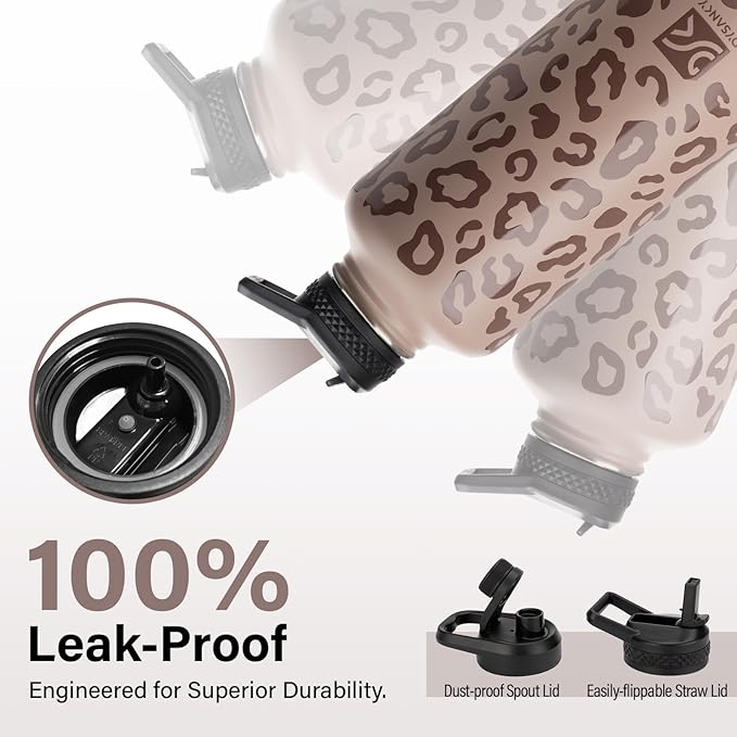 DYSANKY Insulated Water Bottle | Thickened Stainless Steel for Gym and Hiking with Straw, Carrier Bag, Handle Strap | BPA-Free 87 oz