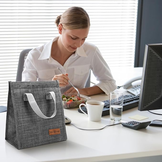 12 Pack Lunch Bag for Men & Women, Reusable Insulated Lunch Tote Bags, Waterproof Cooler Lunch Bag, Leak-Proof Portable Lunchbox with Large Capacity for School Office Picnic Travel, 4 Color