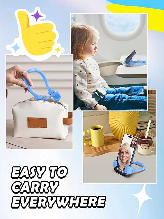 Stocking Stuffers for Teen Boys Girls Kids Christmas: Thumbs Up Lazy Phone Stand Holder Gift for Men Women Adults Funny Gadgets Teenage Dad Father Mom Husband Wife Who Have Everything Cute Things