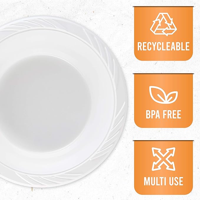 PLASTICPRO 400 Count Disposable 18 ounce White Plastic Soup Bowls