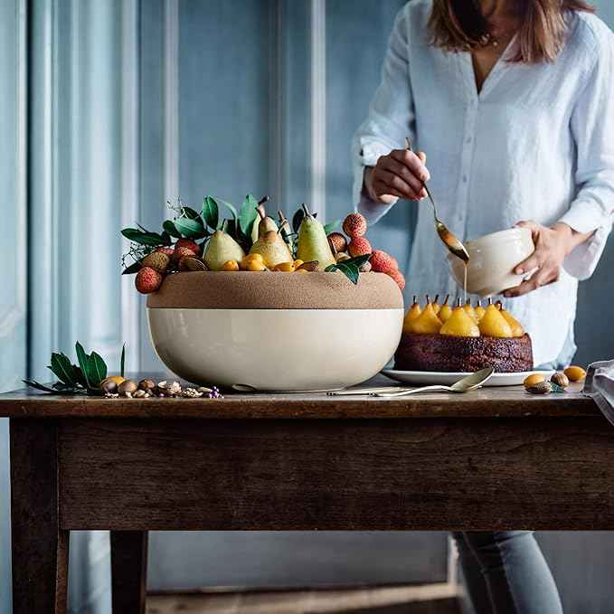 Emile Henry Large Food Storage Bowl, 14.1 inch, Clay
