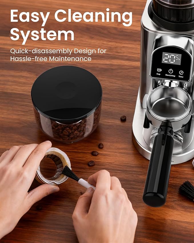 olayks Conical Burr Coffee Grinder Electric Coffee Bean Grinder with 48 Precise Settings, Anti-Static Coffee Grinders for Home Use, Adjustable Conical Burr Mill for Espersso/Drip/French Press